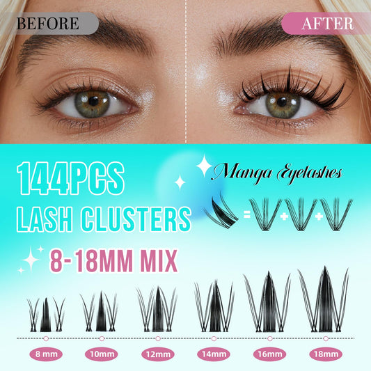 AMZGIRL LASH close-up of invisible band cluster highlighting seamless blend benefit