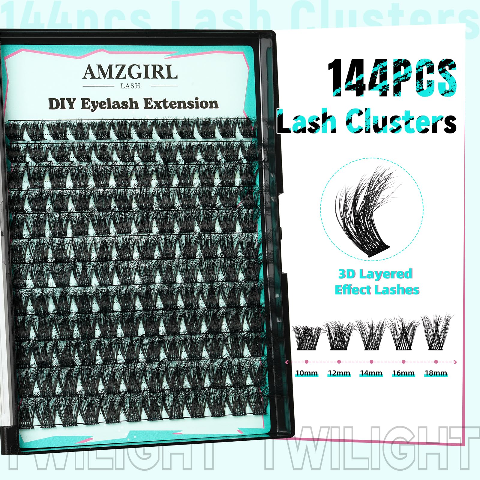 AMZGIRL LASH 3D cluster design for fuller eyes with light feel