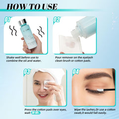 AMZGIRL LASH on cotton pad compress easing glue removal for safety
