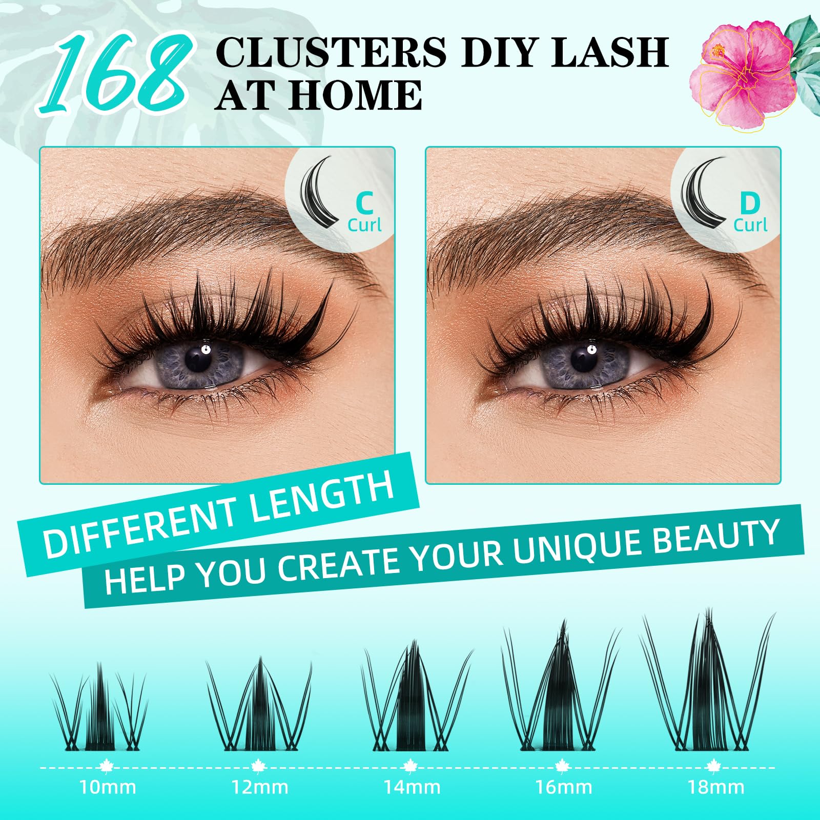 AMZGIRL LASH applied on an eye showing quick DIY ease