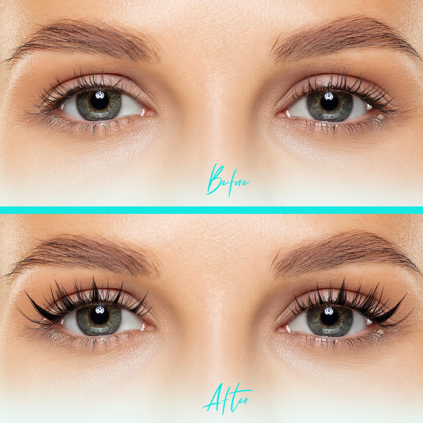 AMZGIRL LASH model wearing clusters demonstrating dramatic manga look