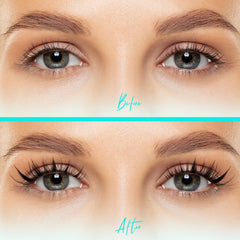 AMZGIRL LASH model wearing clusters demonstrating dramatic manga look