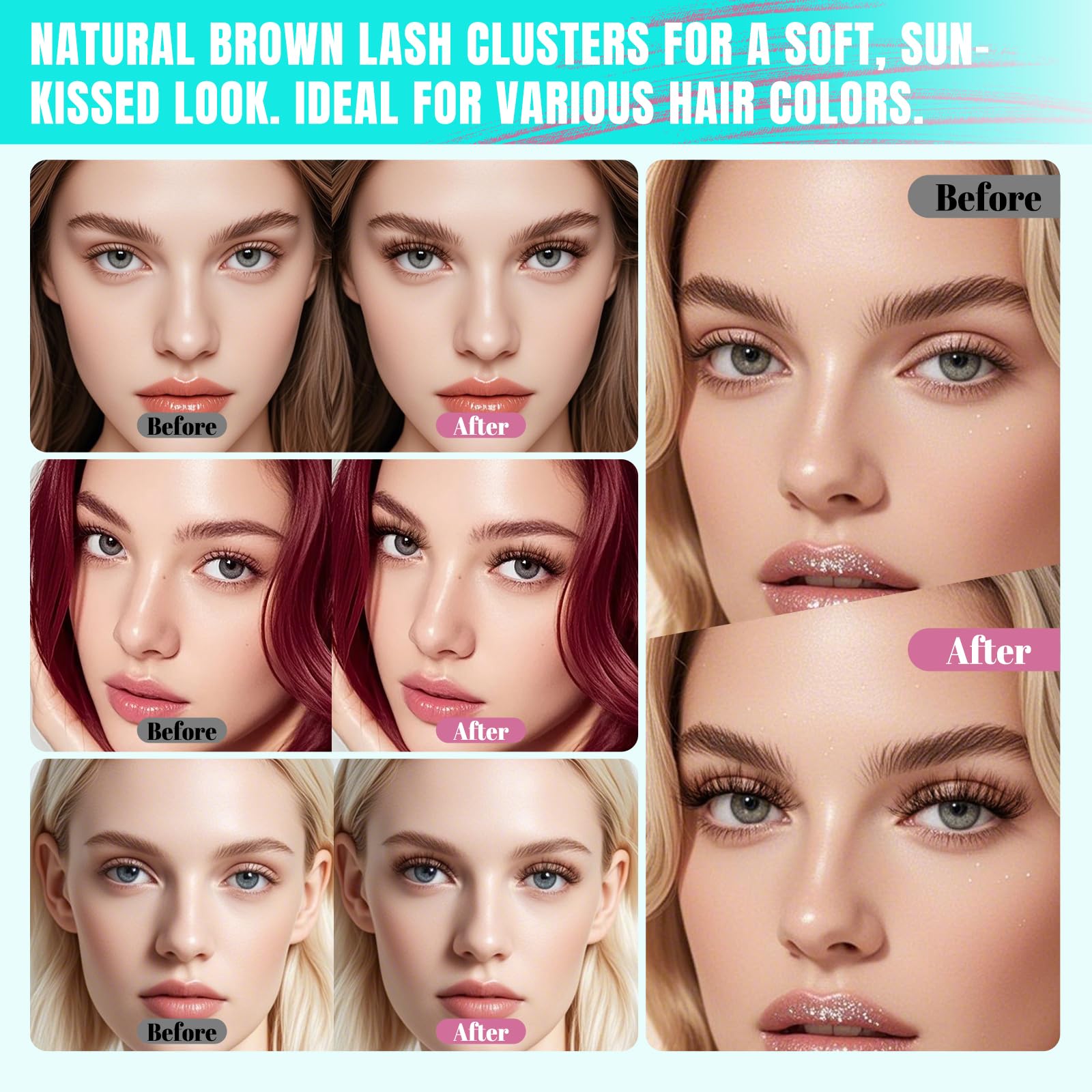AMZGIRL LASH applicator tool for precise cluster placement