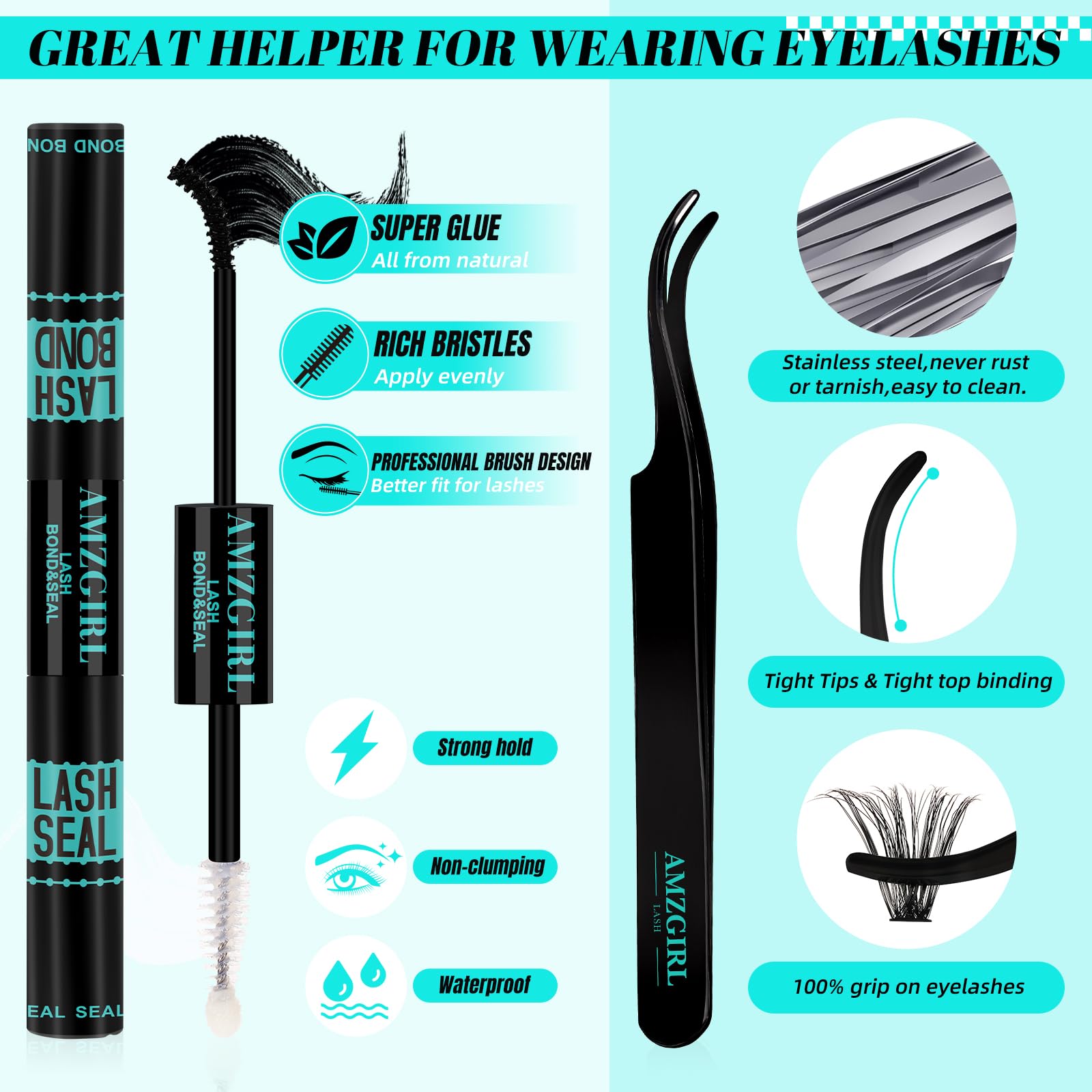 AMZGIRL LASH applicator tool aids precise placement
