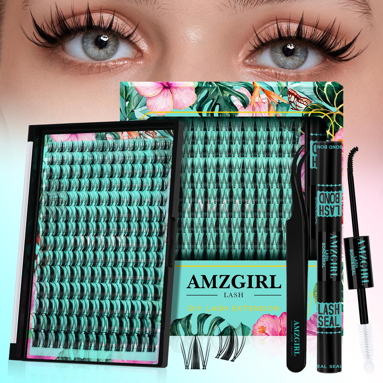 AMZGIRL LASH front packaging showing Autumn Leaves kit benefits