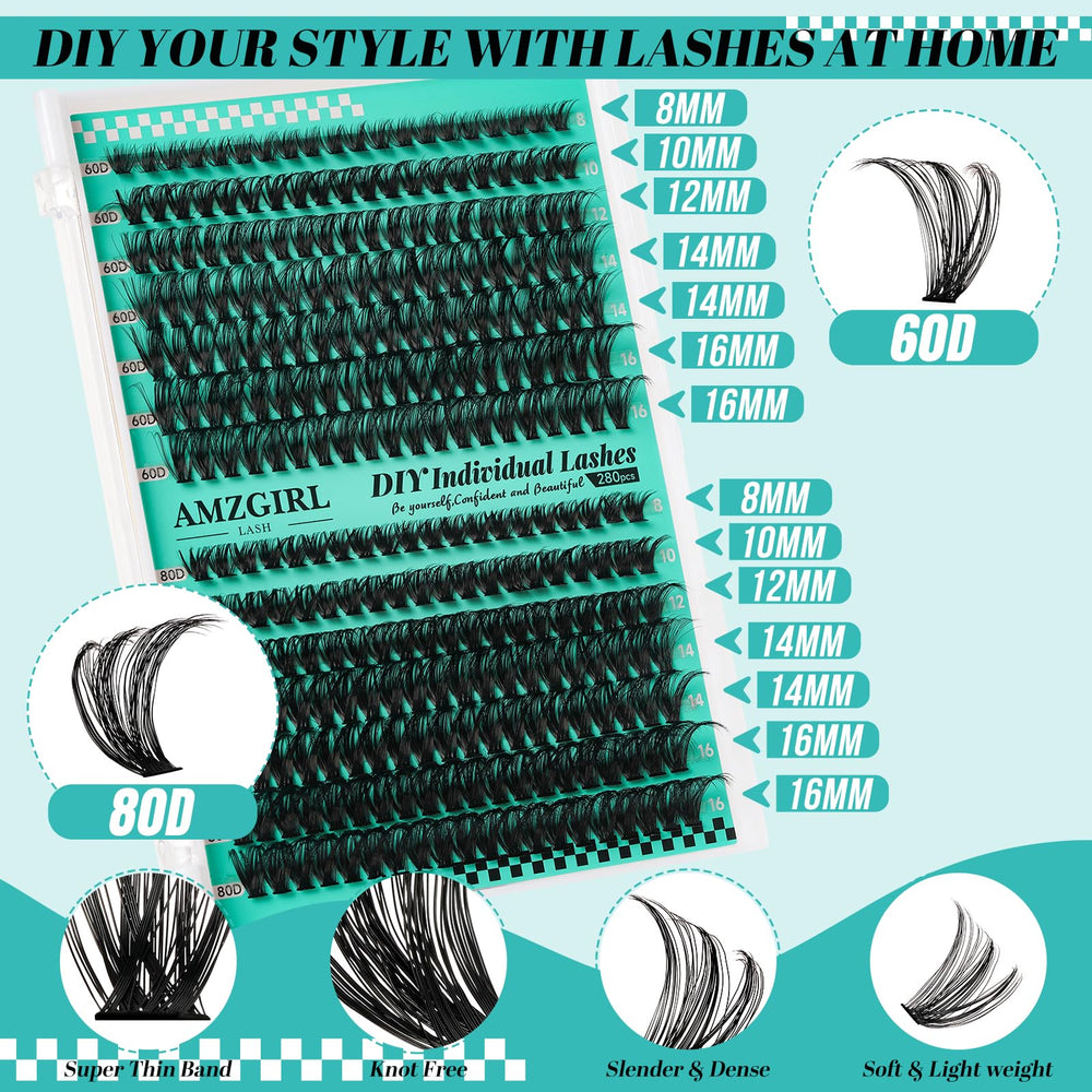 AMZGIRL LASH bond and seal for long-lasting hold on clusters