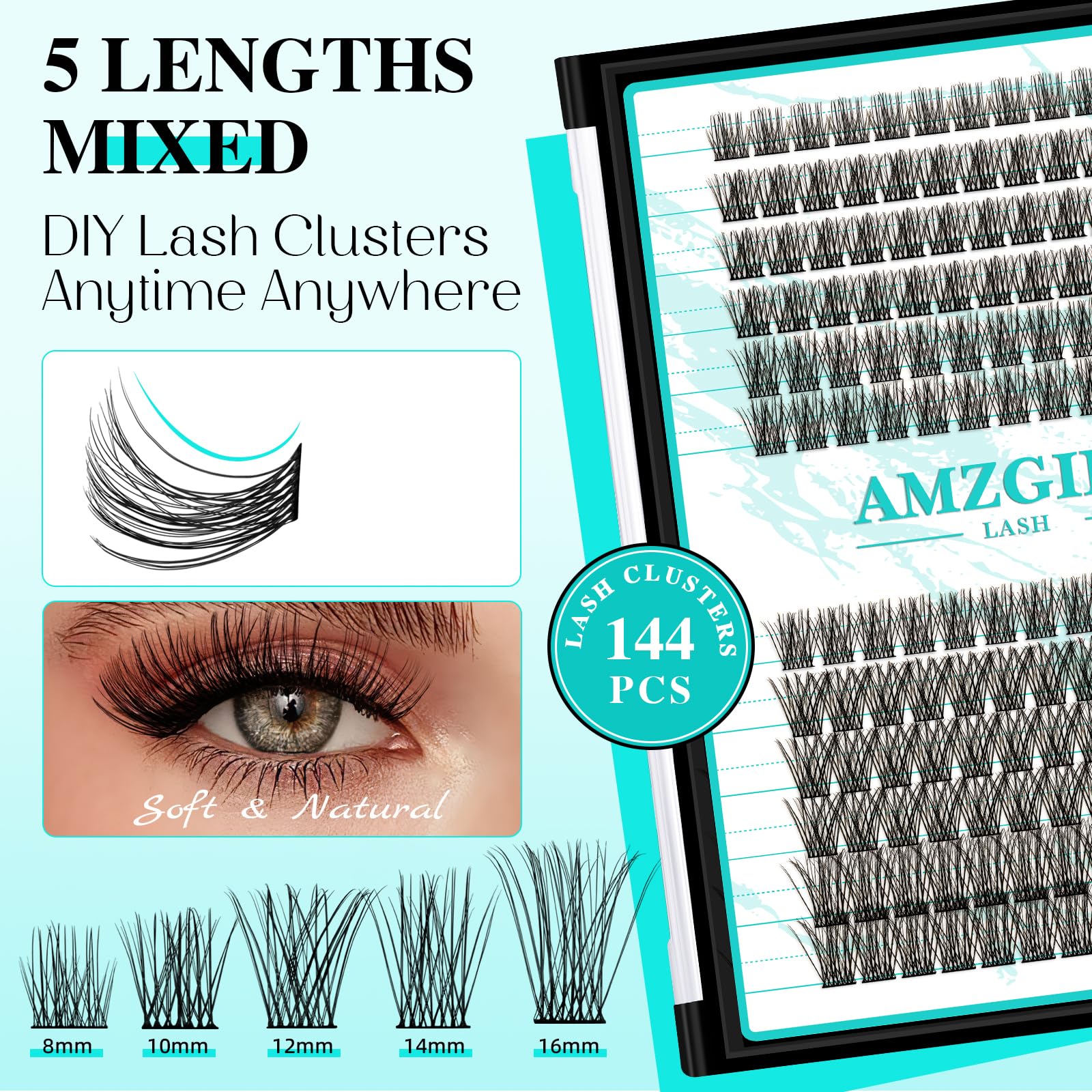 AMZGIRL LASH close-up of lash fibers highlighting soft texture and natural finish