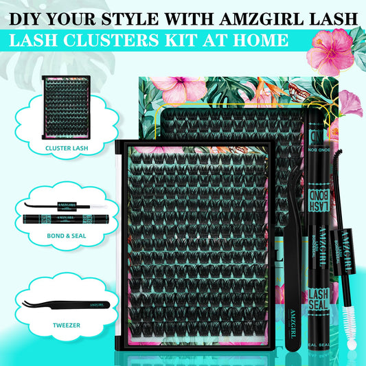 AMZGIRL LASH close-up of cluster fibers highlighting soft shape-memory texture