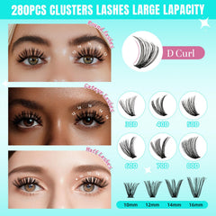 AMZGIRL LASH cluster on applicator demonstrating easy pick-up for fast application