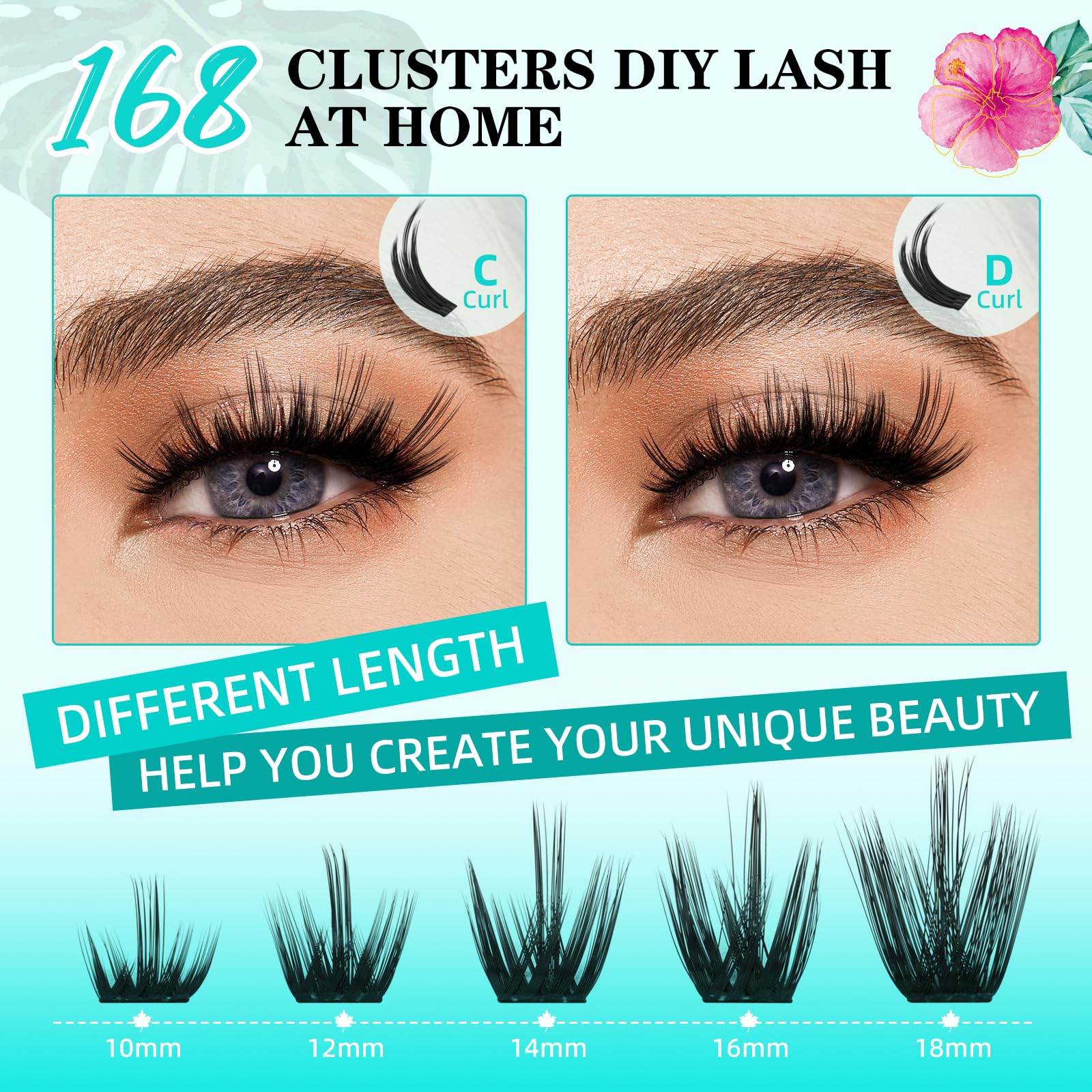 AMZGIRL LASH 10-18mm lengths enable customizable day-to-night looks.