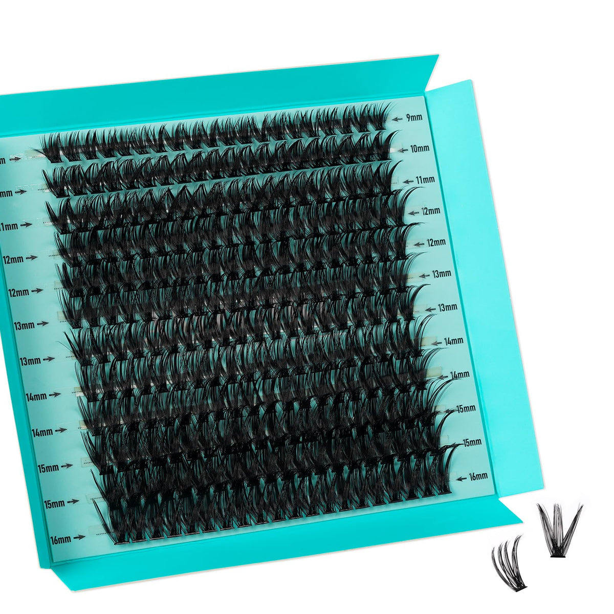 AMZGIRL LASH lash clusters in a 240-piece tray for at-home DIY styling.