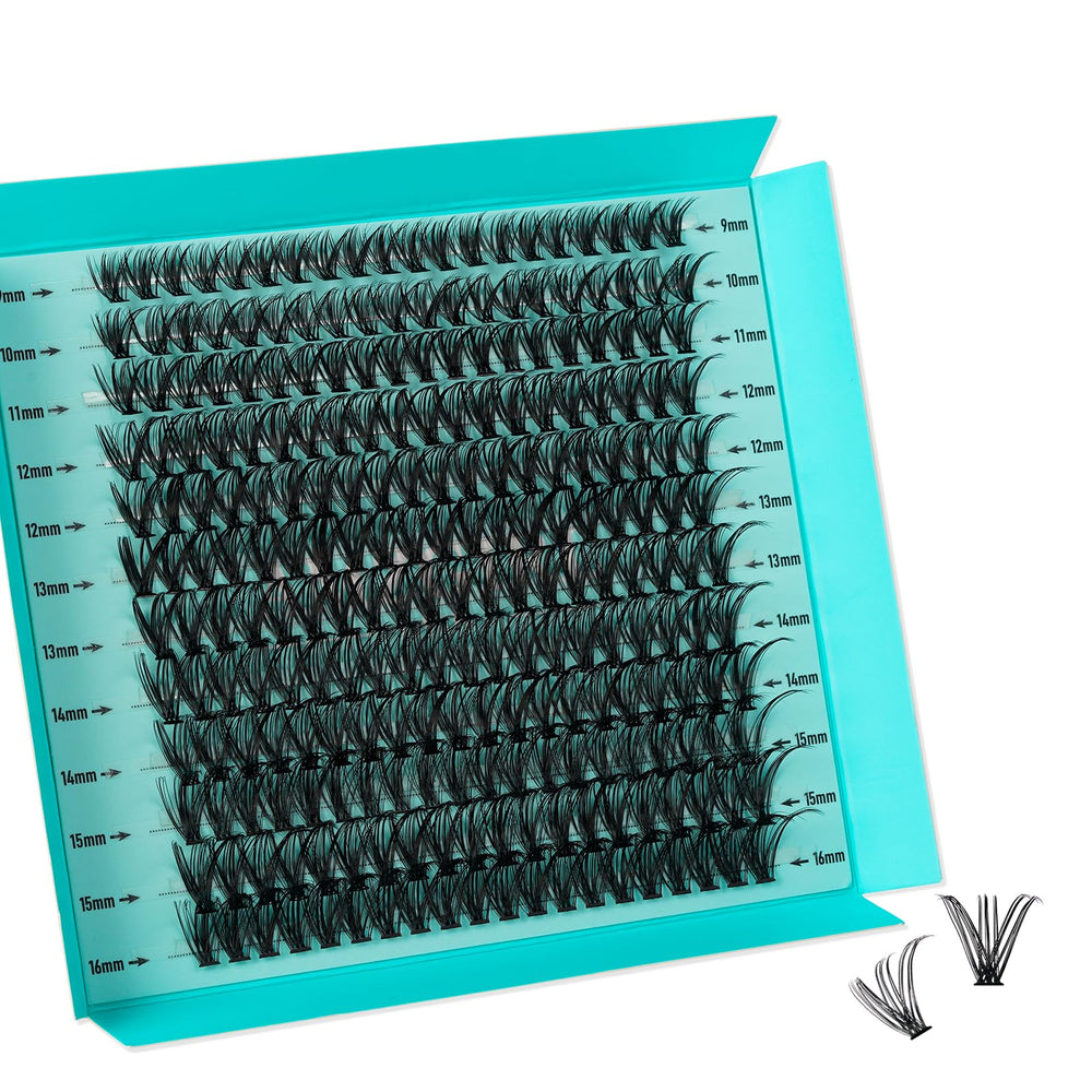 AMZGIRL LASH lash clusters 240pcs tray for easy at-home enhancement