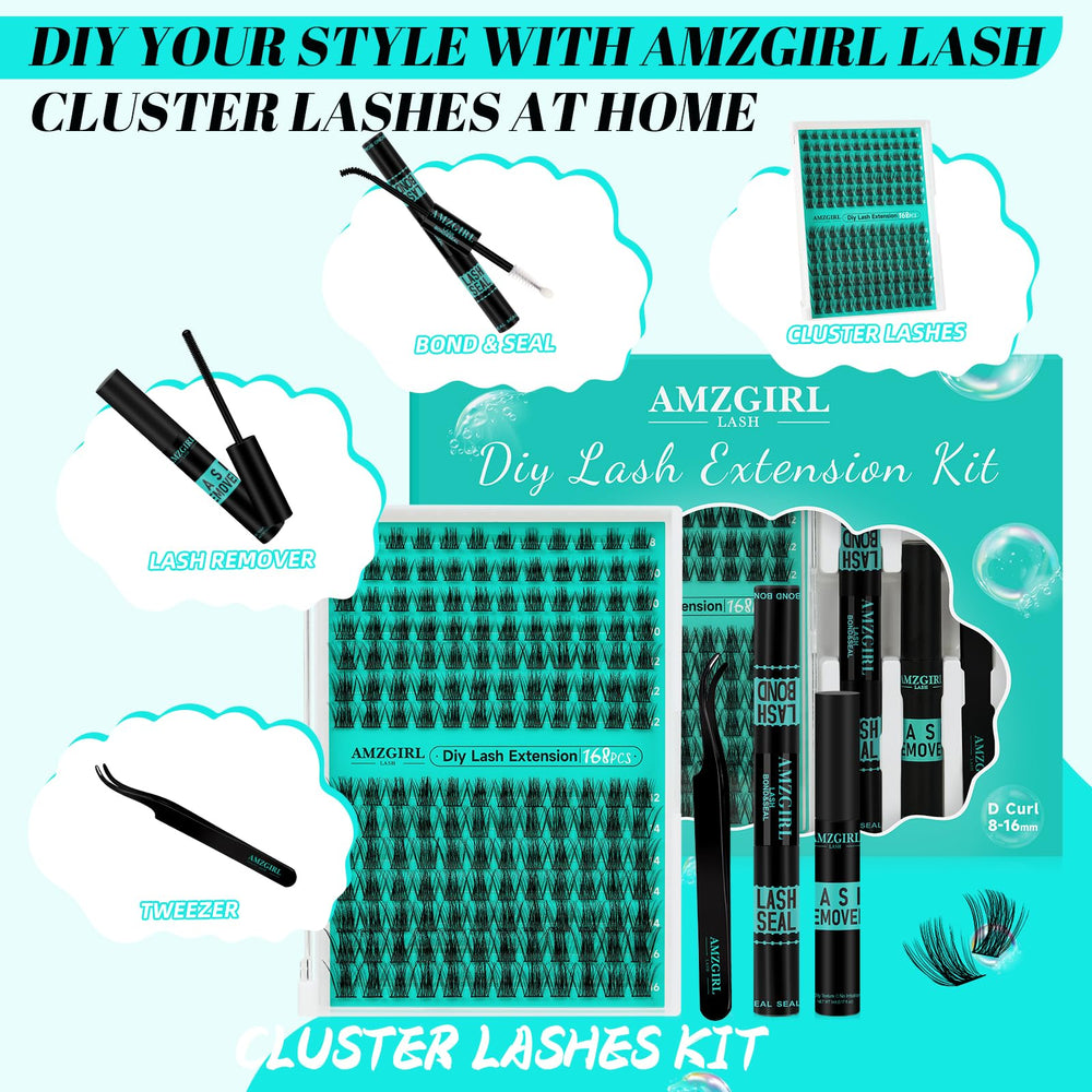 AMZGIRL LASH close-up of cluster fibers showing soft, blendable texture