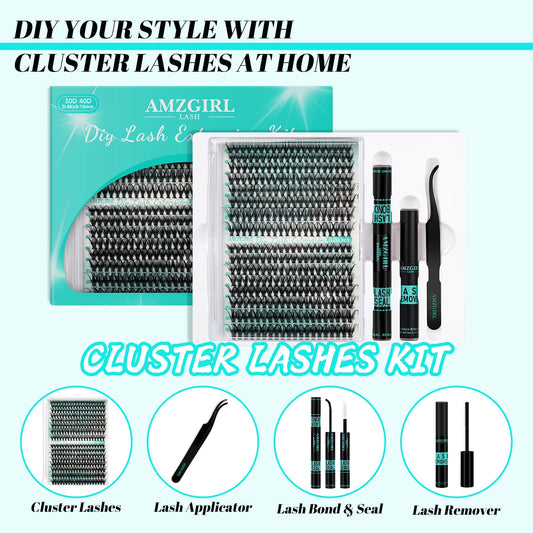 AMZGIRL LASH close-up of fluffy D curl clusters highlighting texture