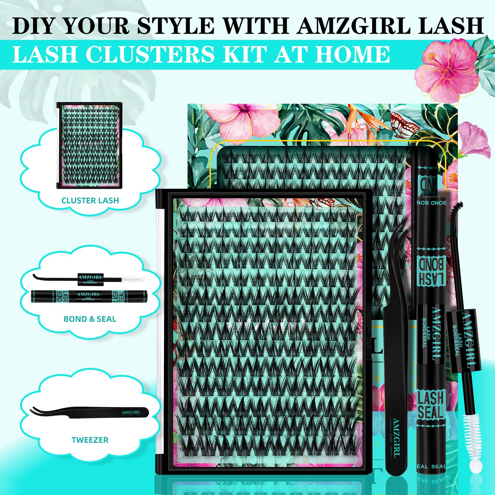 AMZGIRL LASH close-up of cluster fibers showing soft, lightweight texture