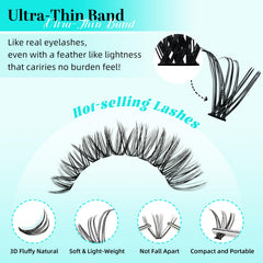 AMZGIRL LASH D-curl clusters stay secure during wear