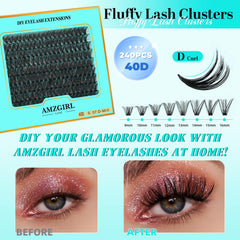 AMZGIRL LASH clusters for beginners, easy home application