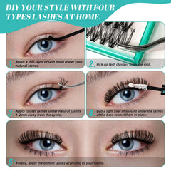 AMZGIRL LASH clusters in hand to show size and easy handling benefit