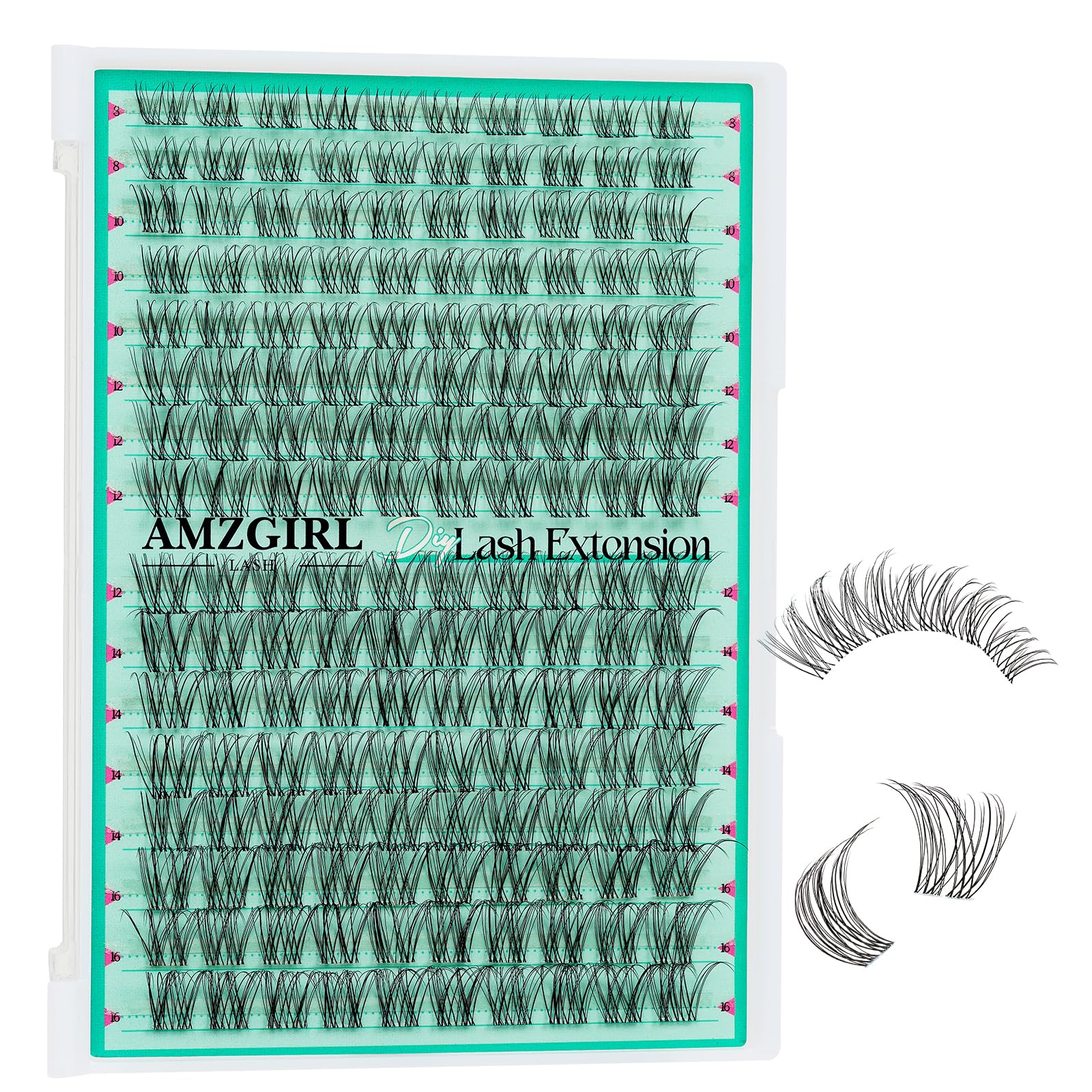 AMZGIRL LASH invisible band clusters deliver natural-to-dramatic lift with hidden stems.