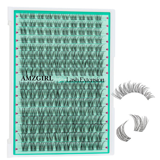 AMZGIRL LASH invisible band clusters deliver natural-to-dramatic lift with hidden stems.