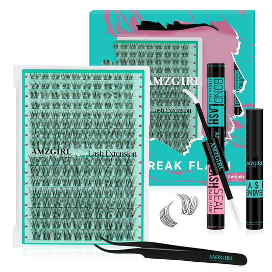 AMZGIRL LASH Lash Clusters Kit con 160 piezas para un look ligero y natural.