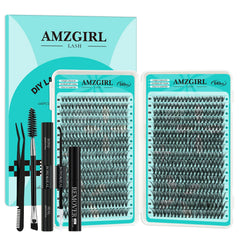 AMZGIRL LASH Lash Clusters Kit 640pcs for at-home DIY extensions
