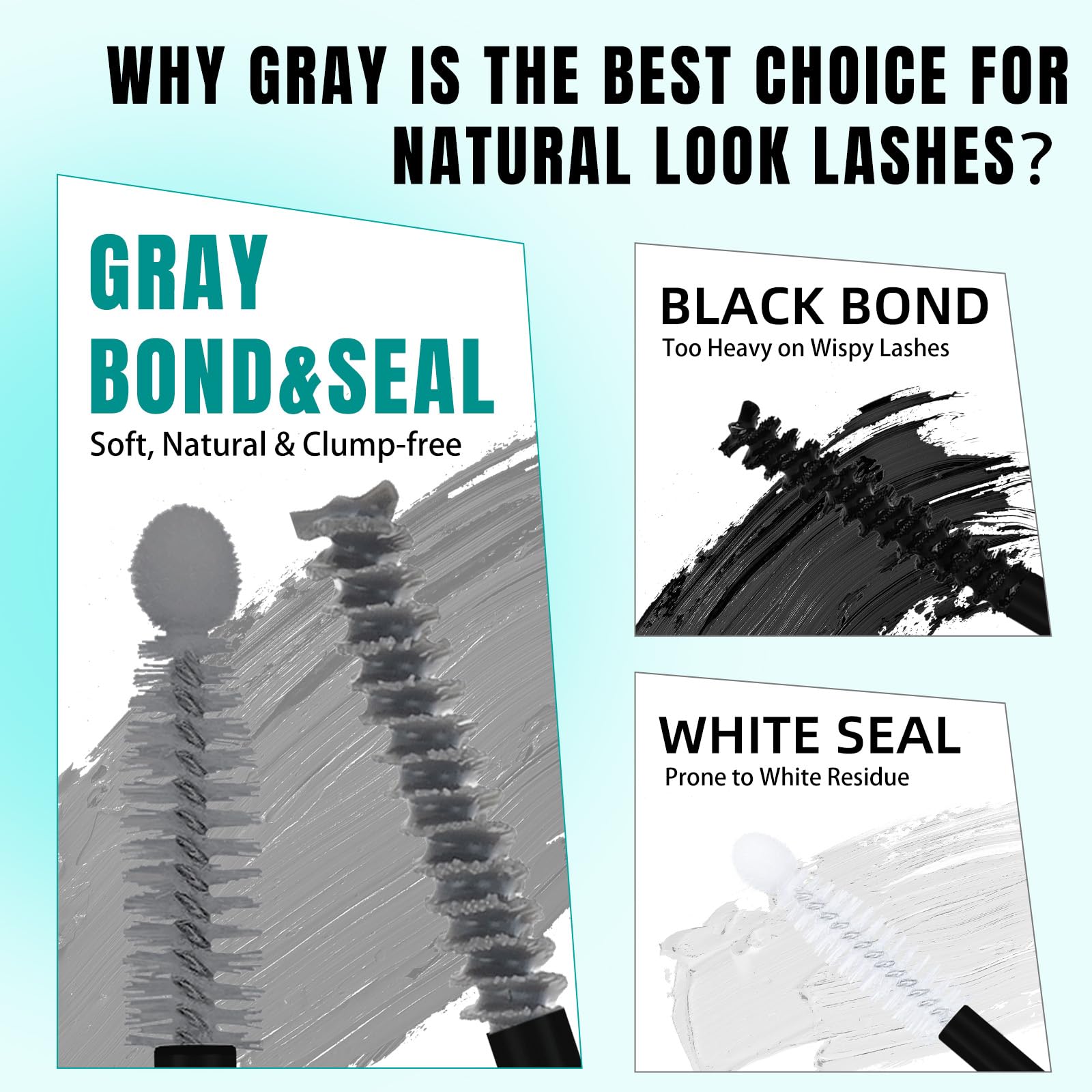 AMZGIRL LASH dual-ended wands, precise brush tips for accurate cluster placement