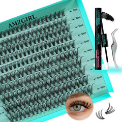 AMZGIRL LASH extension kit with 200 clusters for customizable at-home looks