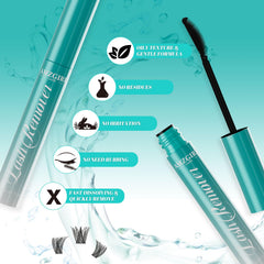 AMZGIRL LASH gel texture on fingertip illustrating smooth consistency for fast adhesive dissolve