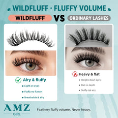 AMZGIRL LASH kit contents laid out showing bond, remover, tweezers benefit