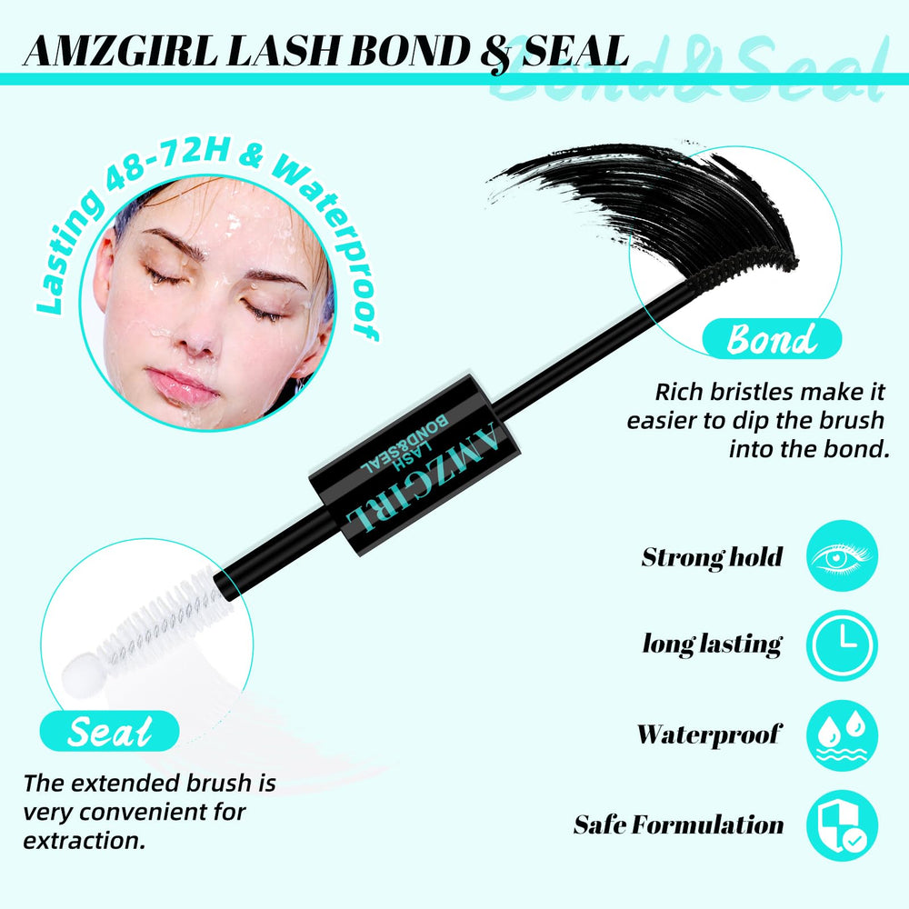 AMZGIRL LASH step-by-step application image demonstrating easy at-home use