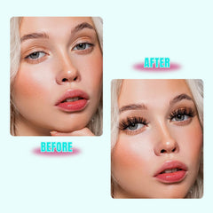 AMZGIRL LASH being applied to natural lashes demonstrating precise placement
