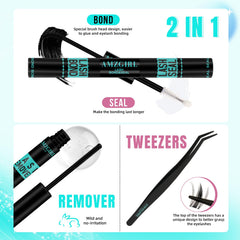 AMZGIRL LASH invisible-band lashes close-up for natural blend