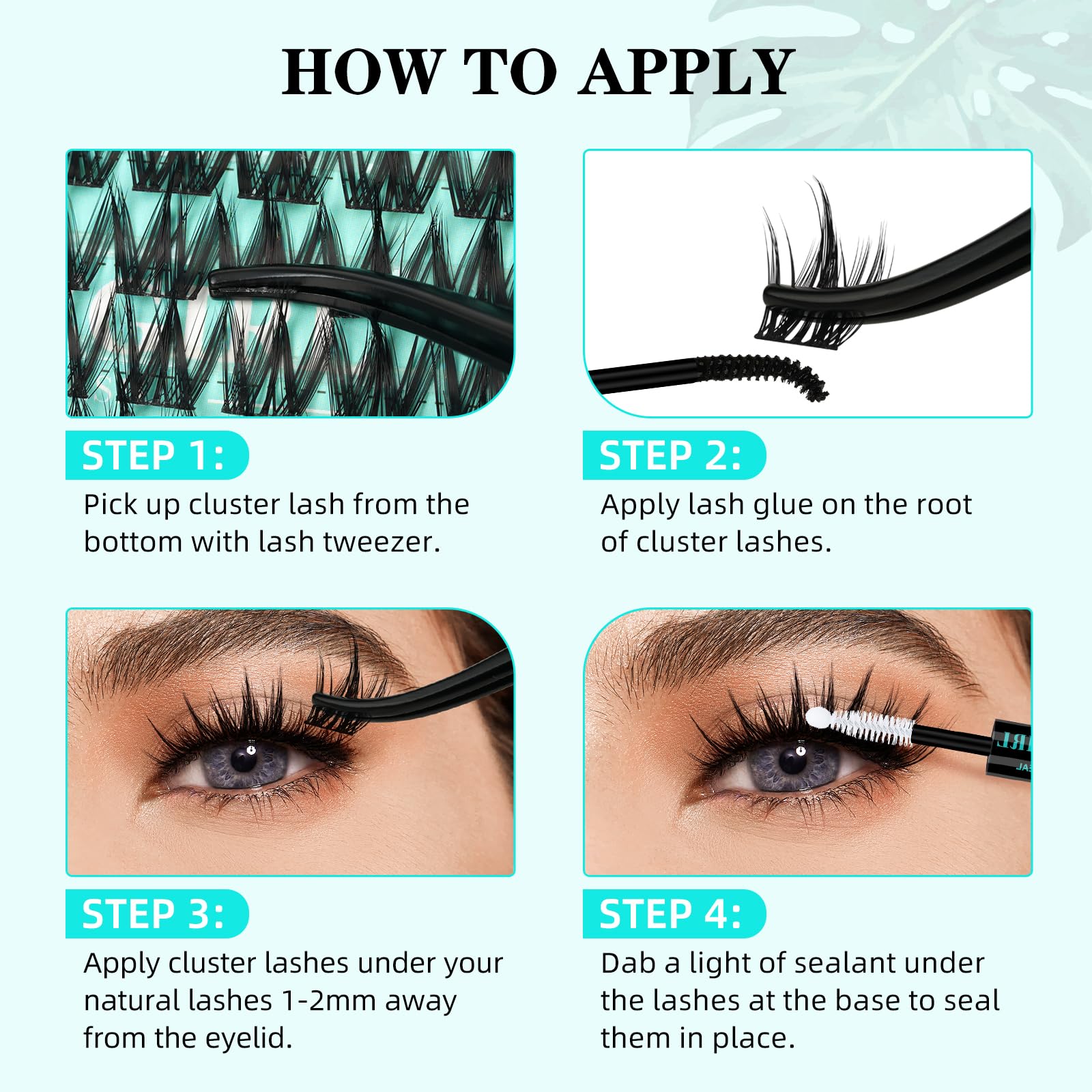 AMZGIRL LASH model applying clusters to create a lifted manga eye effect