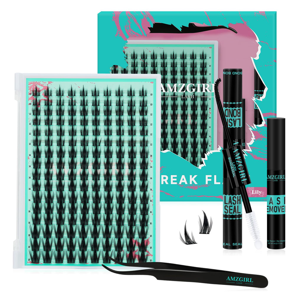 AMZGIRL LASH 160pcs lash clusters kit for at-home dramatic eye looks