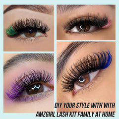 AMZGIRL LASH comparison of 9–16mm clusters showing size variety benefit