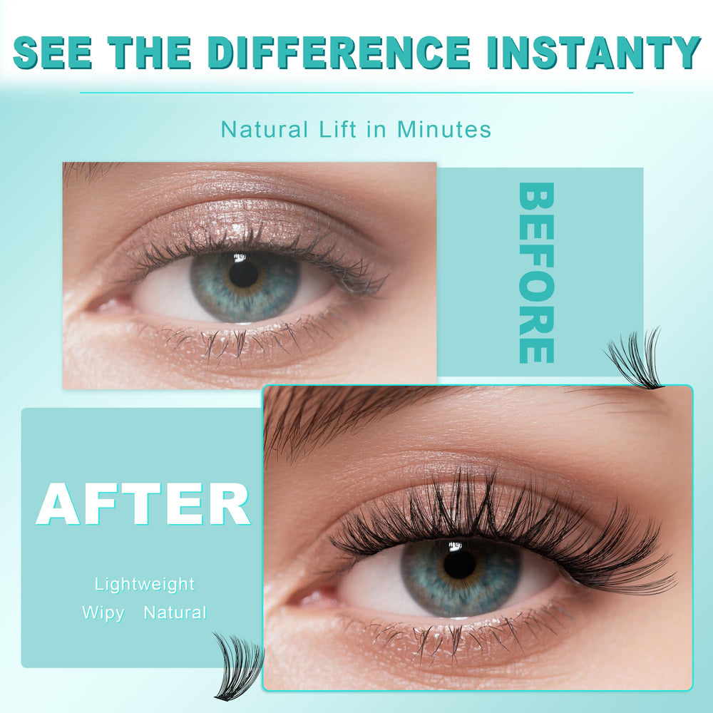 AMZGIRL LASH scale image of 9–16mm clusters showing length selection benefit