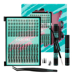 AMZGIRL LASH Manga Clusters Kit with invisible band for natural look