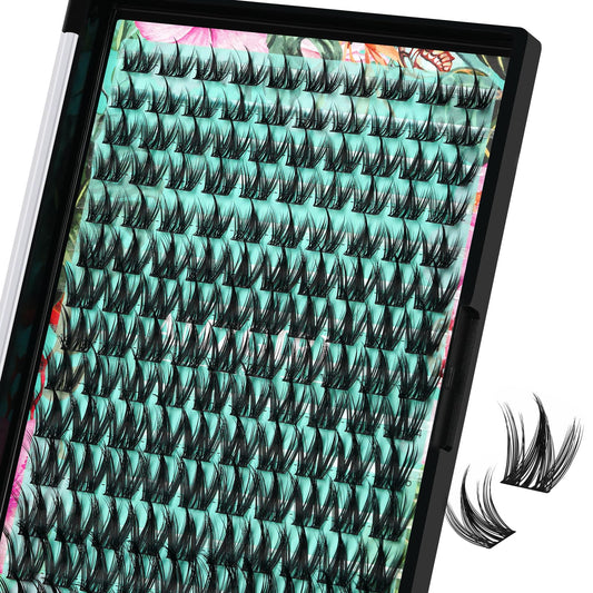 AMZGIRL LASH tray front view showing clustered D-curl lashes for fast application and volume