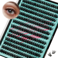 AMZGIRL LASH tray front view showing compact 280 cluster assortment and easy access