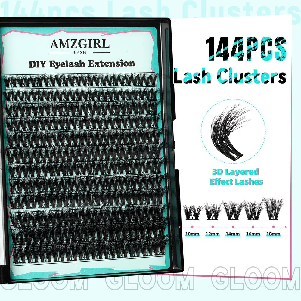 AMZGIRL LASH tweezers for precise cluster placement during at-home lashes