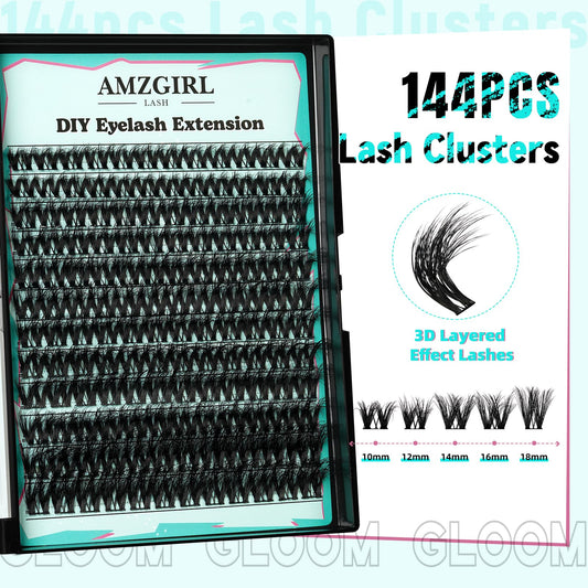 AMZGIRL LASH tweezers for precise cluster placement during at-home lashes