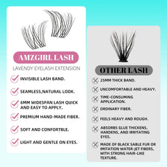 AMZGIRL LASH waterproof and sweatproof clusters stay secure during workouts.