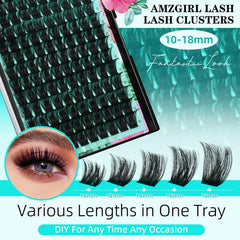 AMZGIRL LASH ultra-thin wide band close-up showing comfortable blend with natural lashes