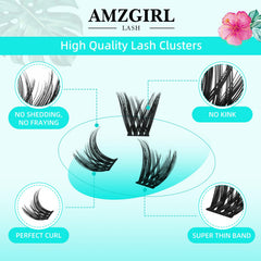 AMZGIRL LASH wide band enables quicker DIY application with 4–5 clusters.