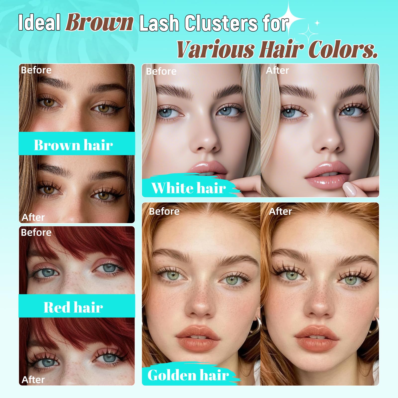 AMZGIRL mixed 10–18mm clusters displayed to show layering and dimensional lift