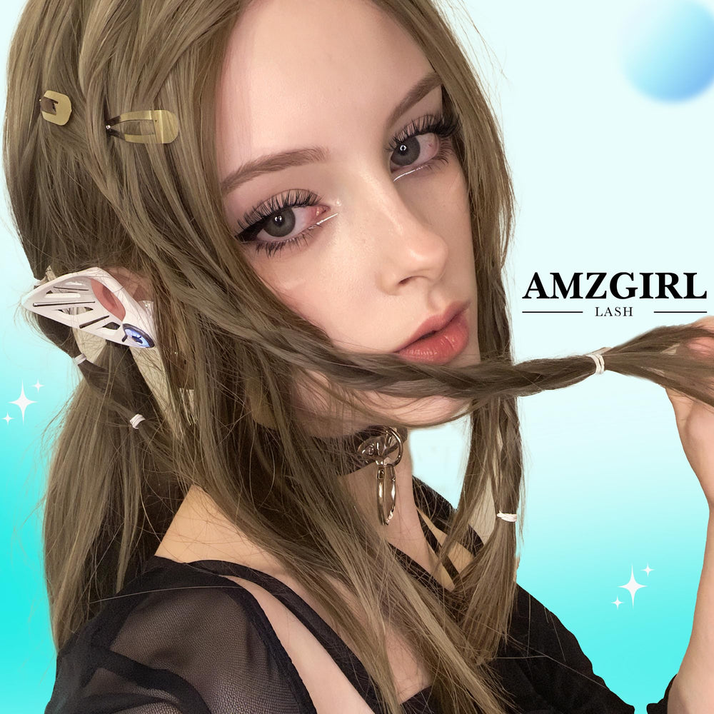 AMZGIRL lifestyle flatlay with makeup tools showing versatile styling benefit