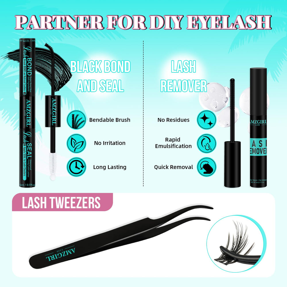 AMZGIRL precision tweezers and remover for safe lash handling