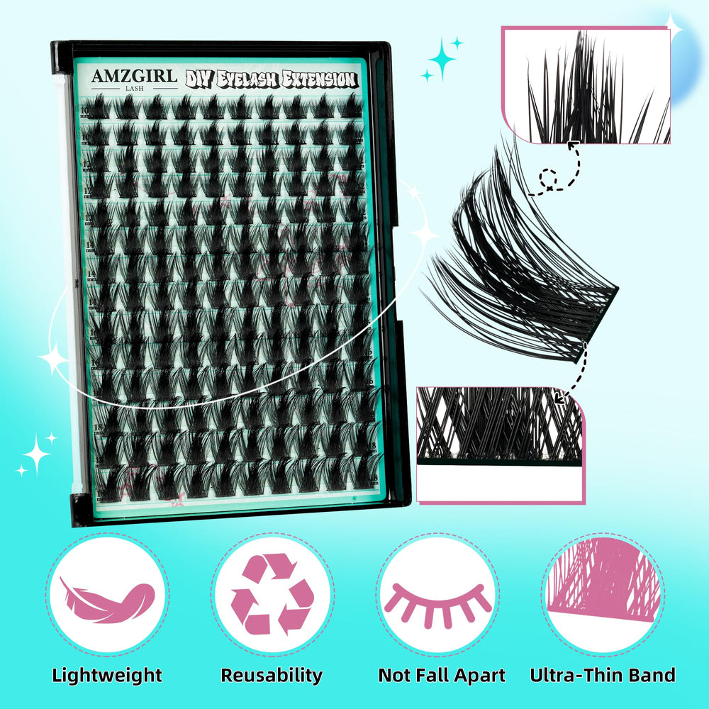 AMZGIRL thin band lash base shown for comfortable secure fit benefit