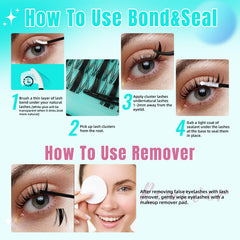 AMZGIRL magnified clear lash band detail for natural-looking stem concealment